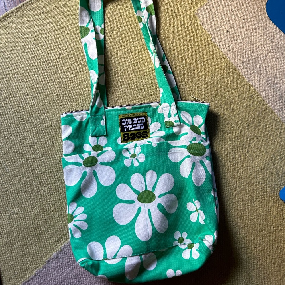 Big Bud Press Zip Shoulder Mini Tote in Lazy Daisy